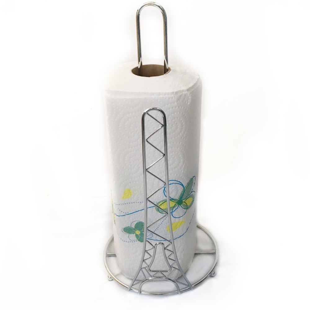 Eiffel Tower Chrome Paper Towel Holder 15” - Picture 6 of 8